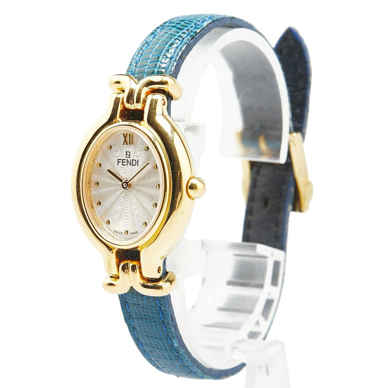 Fendi 640L Quartz Watch Stainless Steel Leather