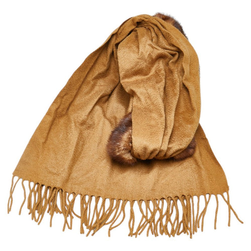 Fendi Cashmere Fur Fringe Scarf