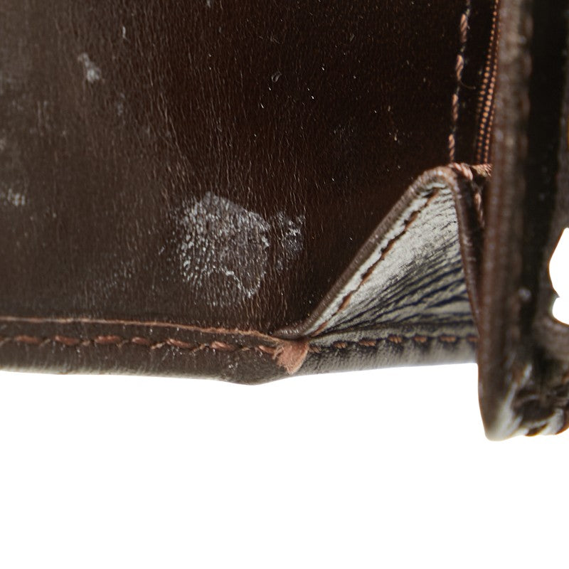 Fendi Zucca Bifold Wallet Canvas Leather