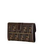 Fendi Zucca Canvas Leather Long Wallet 01339
