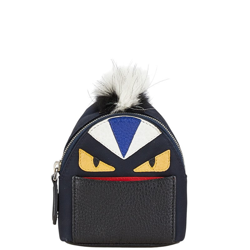 Fendi Nylon Leather Bugs Keychain Bag Charm