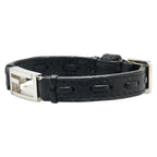 Fendi FF Logo Baguette Bracelet Leather Metal