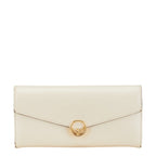 Fendi Leather Long Wallet Beige