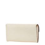 Fendi Leather Long Wallet Beige