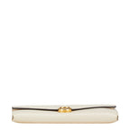 Fendi Leather Long Wallet Beige