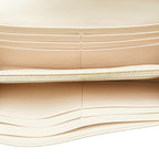 Fendi Leather Long Wallet Beige