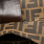 Fendi Mamma Bucket Handbag Canvas Leather