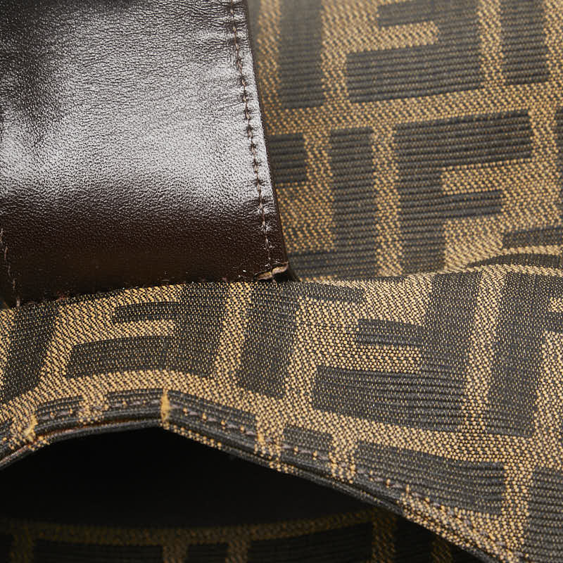 Fendi Mamma Bucket Handbag Canvas Leather