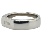 Fendi Logo Metal Ring Silver
