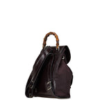 Gucci Bamboo Nylon Leather Backpack