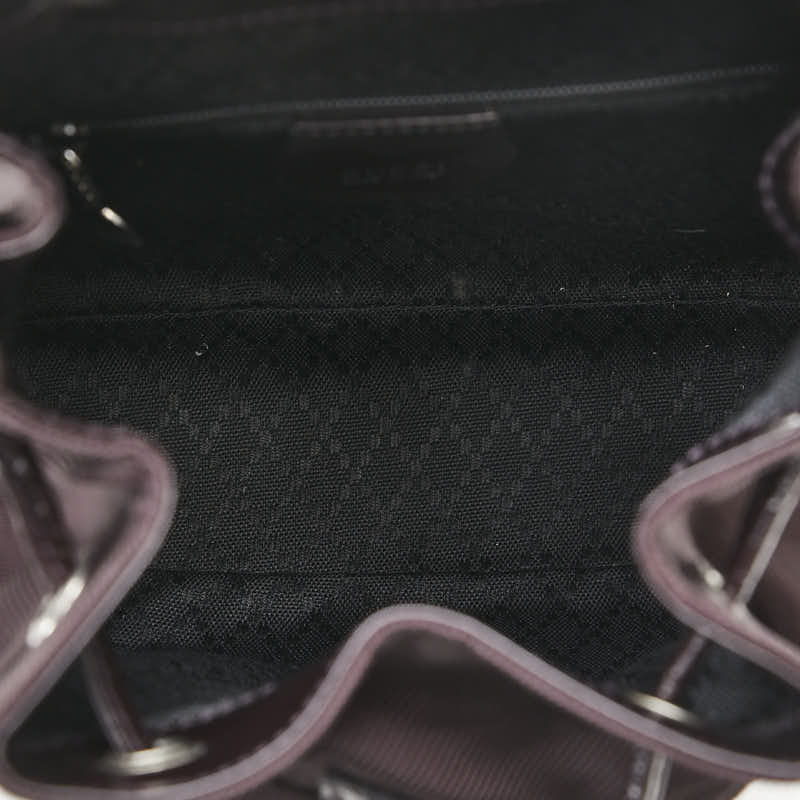 Gucci Bamboo Nylon Leather Backpack