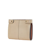 Fendi Peekaboo Long Wallet Beige Leather