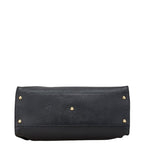 Fendi Peekaboo Leather Handbag 2WAY Black