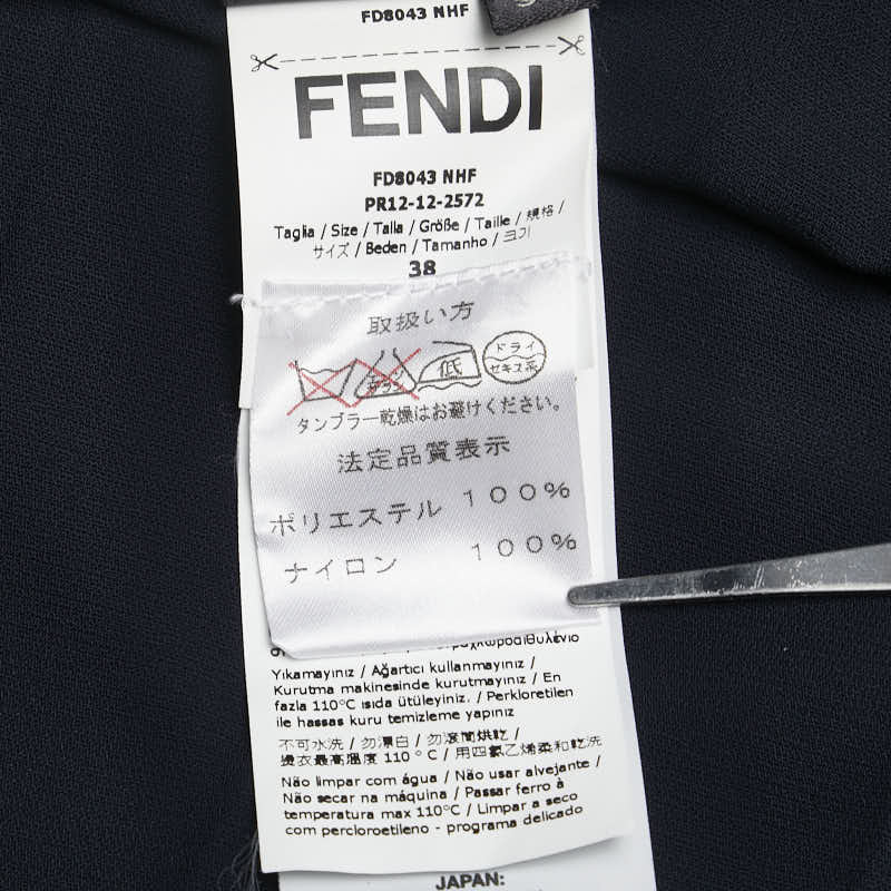 Fendi Sleeveless Dress Black Polyester