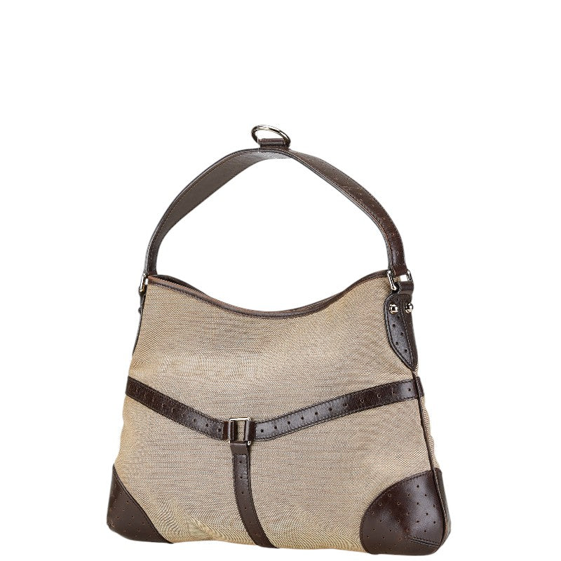 Gucci Interlocking G Sherry Line Canvas Leather Shoulder Bag