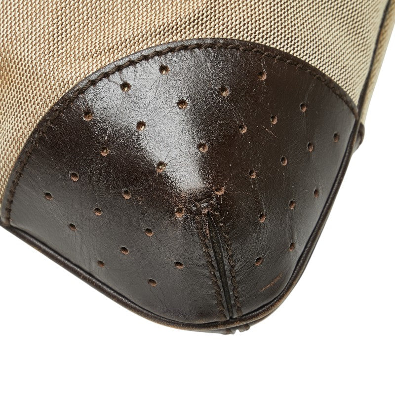 Gucci Interlocking G Sherry Line Canvas Leather Shoulder Bag