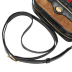 Gucci Ophidia Suede Patent Leather Shoulder Bag