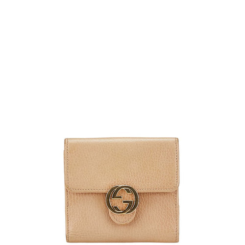Gucci Interlocking Leather Trifold Wallet