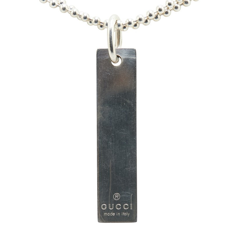 Gucci Logo Plate SV925 Necklace
