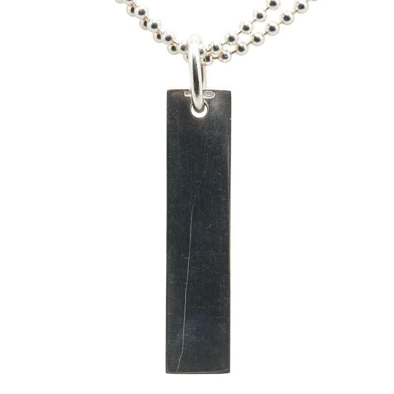 Gucci Logo Plate SV925 Necklace