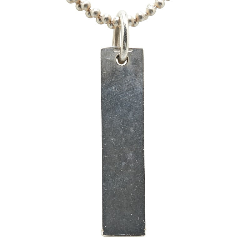 Gucci Logo Plate SV925 Necklace