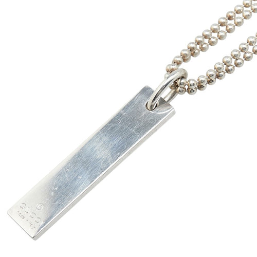 Gucci Logo Plate SV925 Necklace