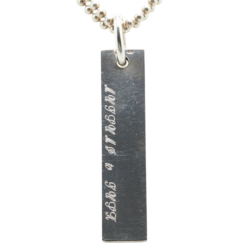 Gucci Logo Plate SV925 Necklace