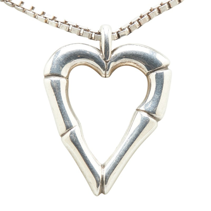 Gucci Bamboo Heart Motif SV925 Necklace