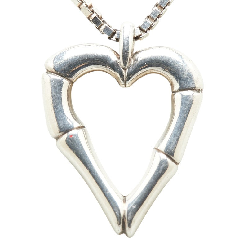 Gucci Bamboo Heart Motif SV925 Necklace