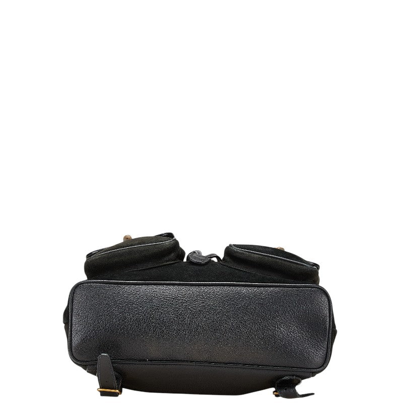 Gucci Bamboo Suede Leather Backpack