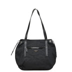 Gucci Logo Nylon Leather Tote Bag