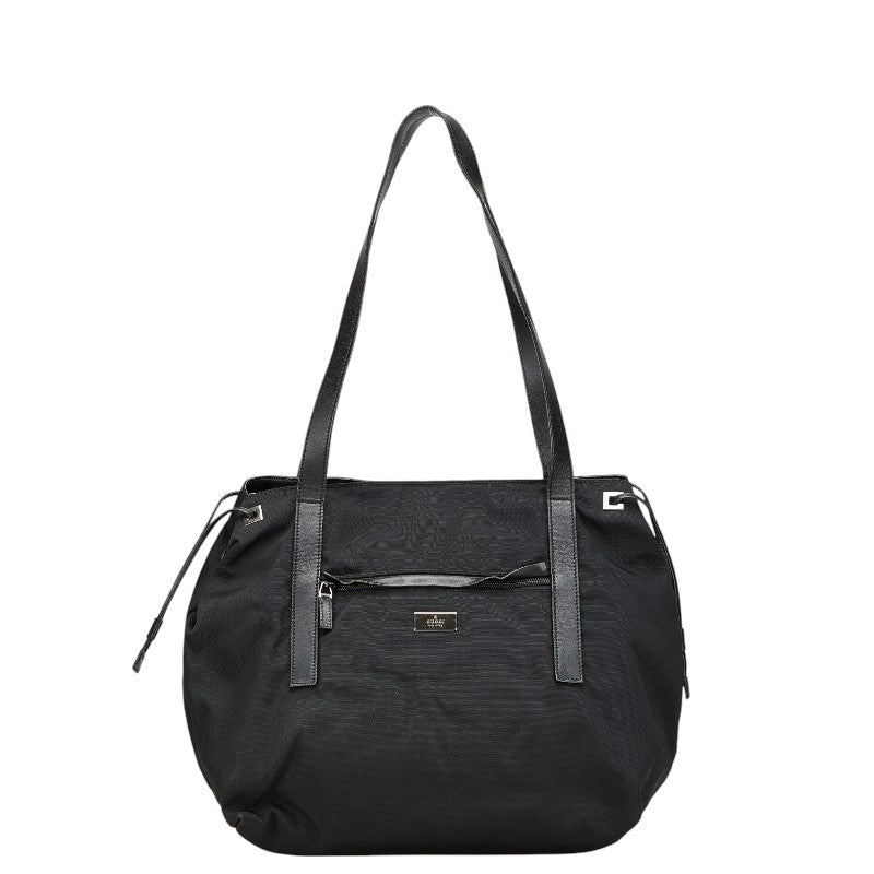 Gucci Logo Nylon Leather Tote Bag