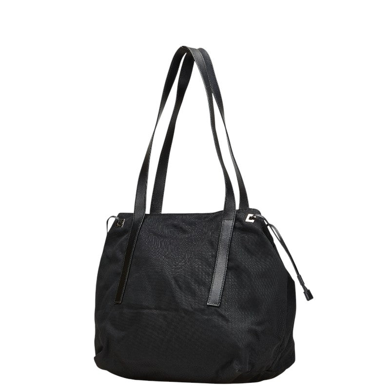 Gucci Logo Nylon Leather Tote Bag