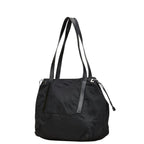 Gucci Logo Nylon Leather Tote Bag