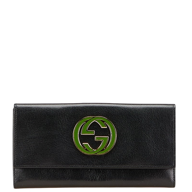 Gucci Interlocking G Leather Long Wallet