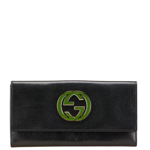 Gucci Interlocking G Leather Long Wallet