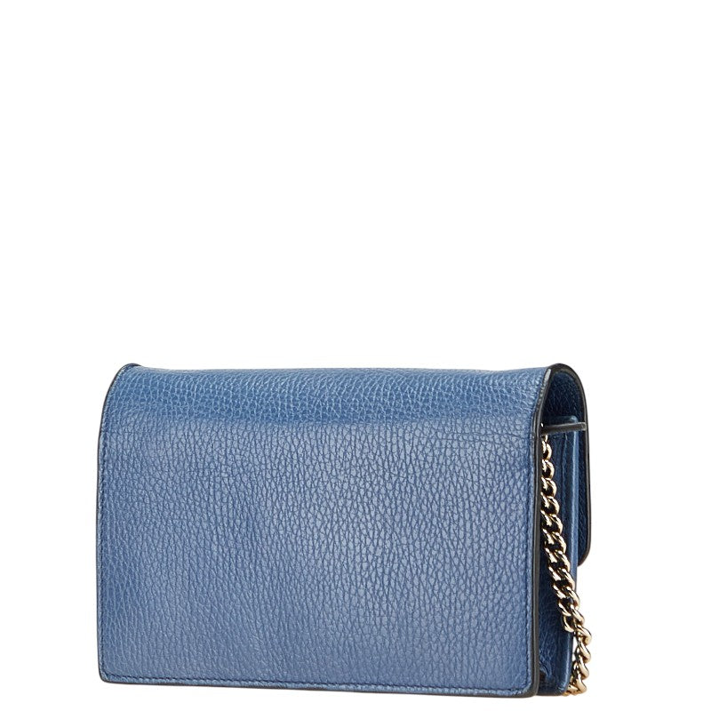 Gucci Interlocking G Leather Chain Shoulder Bag