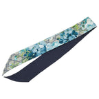 Gucci GG Blooms Silk Neck Bow Scarf
