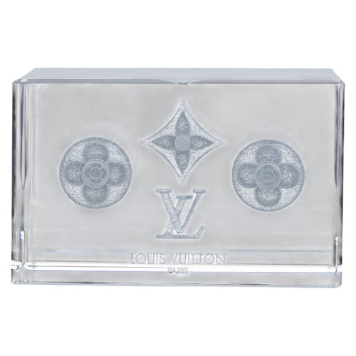 Louis Vuitton Monogram 3D Paperweight Glass Object