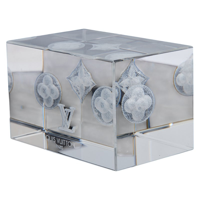 Louis Vuitton Monogram 3D Paperweight Glass Object