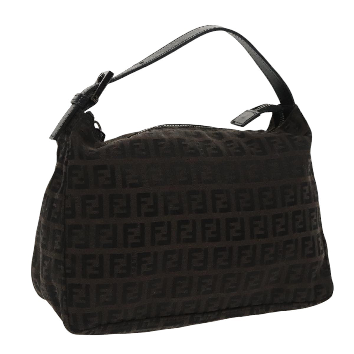 FENDI Zucchino Canvas Hand Bag Black100056