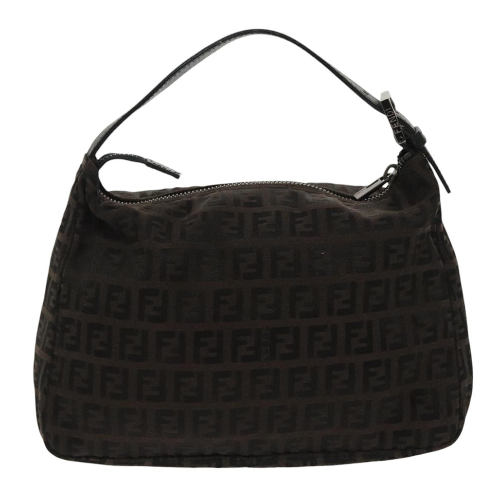FENDI Zucchino Canvas Hand Bag Black100056
