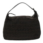 FENDI Zucchino Canvas Hand Bag Black100056