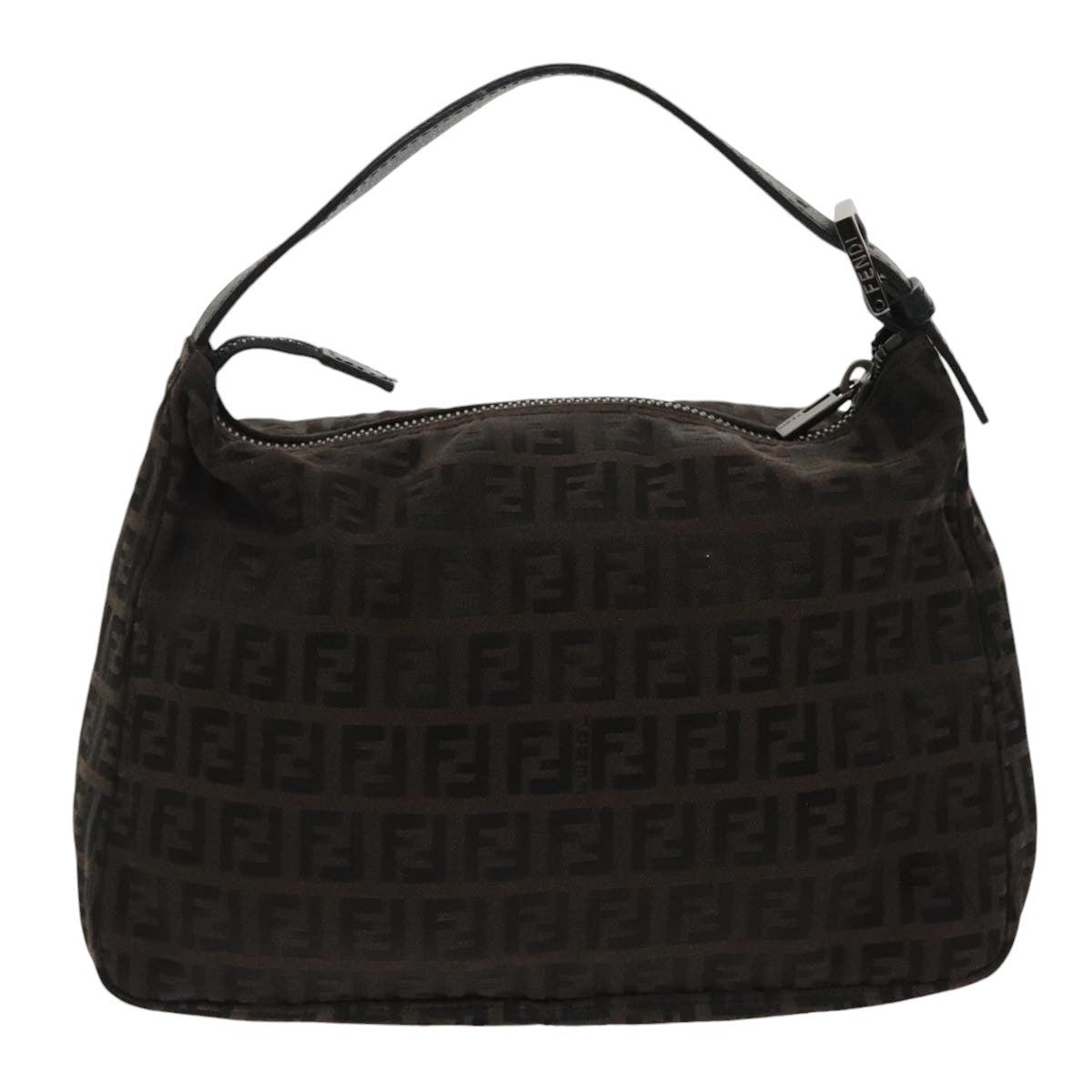 FENDI Zucchino Canvas Hand Bag Black100056