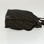 FENDI Zucca Canvas Hand Bag Brown Black100153