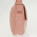 FENDI Mamma Baguette Shoulder Bag Leather Pink Silver100213