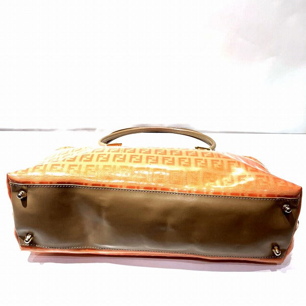 Fendi Zucchino Enamel Leather Handbag