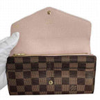 Louis Vuitton Damier Portefeuille Sarah Rose Ballerine Wallet N60114