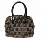 Fendi Zucca Canvas Handbag Brown
