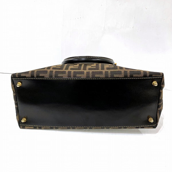 Fendi Zucca Canvas Handbag Brown